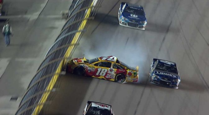 Erik Jones smacks wall, ruining Kansas run