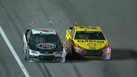 Harvick, Logano exchange words post-race