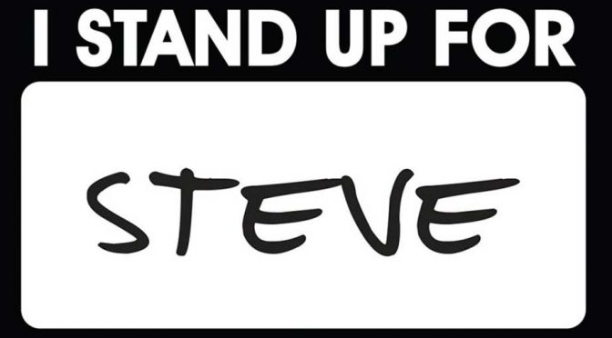 Support Steve Byrnes with Stand Up 2 Cancer sign