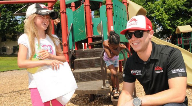 Ryan Reed entertains young fans at Loudon