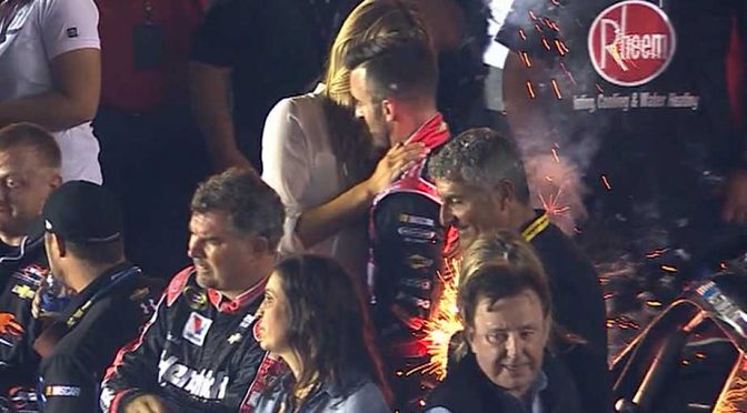 Close call for Austin Dillon with pre-race firework