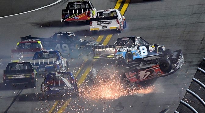 Bell's truck flips down track; driver issues statement
