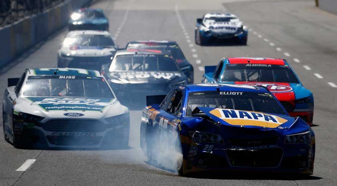 Chase Elliott knocked around at Martinsville