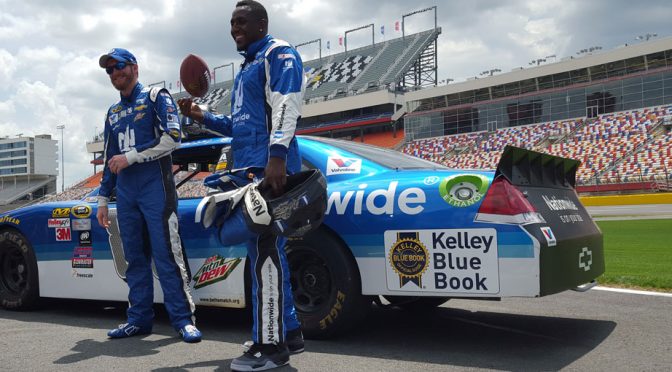 Dale Jr. takes NFL's Thomas Davis on a wild ride at Charlotte