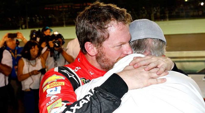 Featured Image for Emotions hit Dale Jr. the hardest when thanking Rick Hendrick