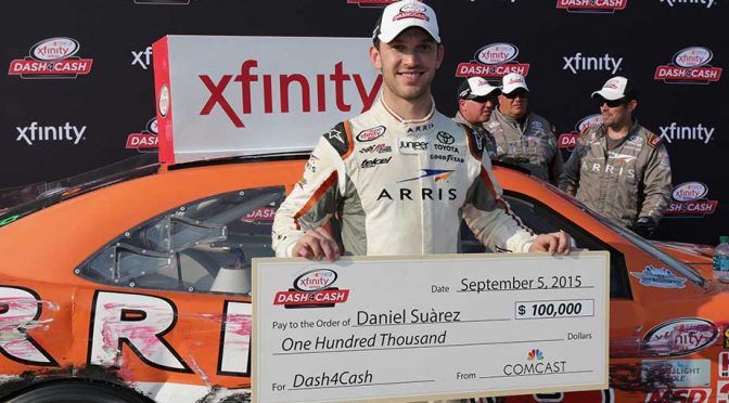Daniel Suarez earns $100,000 third-place finish