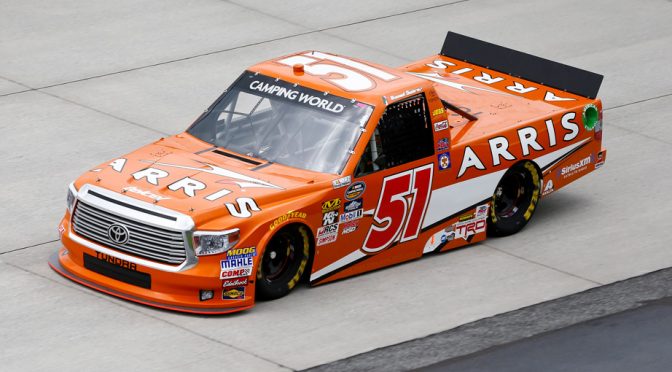Runner-up Suarez's truck found too high in left rear