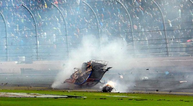 Featured Image for Dillon shaken, but OK after massive wreck