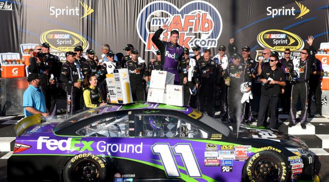 Hamlin wins first Chase race at Chicagoland