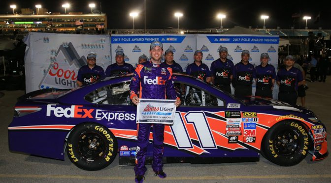 Featured image for Denny Hamlin wins Coors Light Pole at Miami