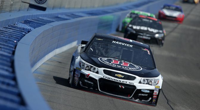 Harvick gets bit on final Fontana restart after leading race-high laps