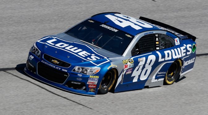 Featured image for Jimmie Johnson wins at Atlanta, ties Dale Earnhardt with 76 wins