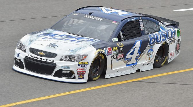 Harvick on pole position after qualifying rained out