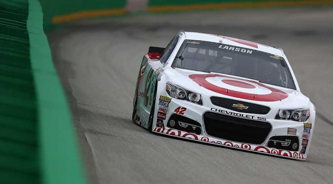 Kyle Larson tops pair of rain-shortened practices