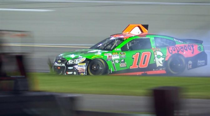 Danica rips, bumps Junior after wreck