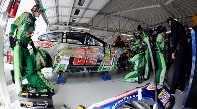 Promising run for Dale Jr. hits the wall