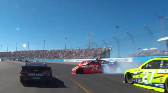 Tony Stewart's spin ruins top-10 bid