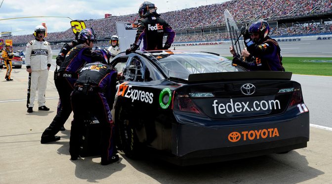 Featured image for Hamlin's early Talladega exit goes as planned