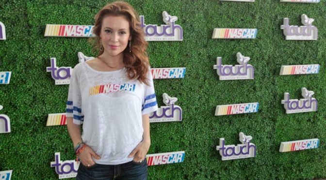 Alyssa Milano wins NASCAR fantasy celebrity league