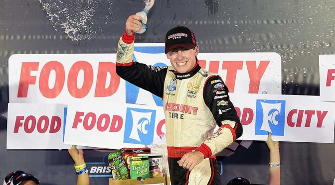 Featured Image for Blaney holds off Busch for thrilling Bristol win