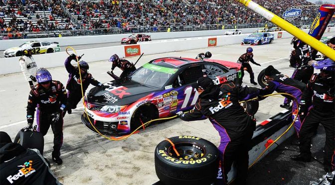 Denny Hamlin falls short on victory promise