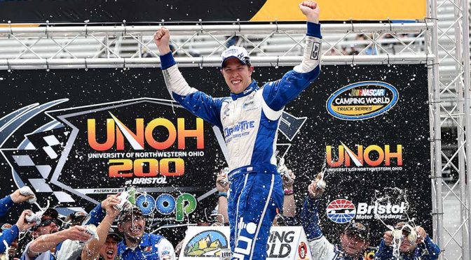 Keselowski holds off Bubba for first Truck Series win