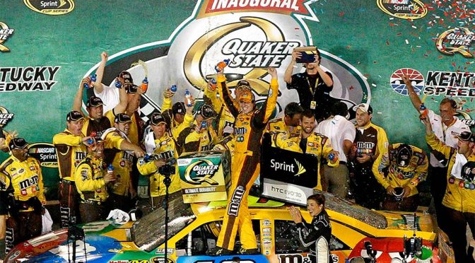 Featured image for Kyle Busch has led most laps at Kentucky