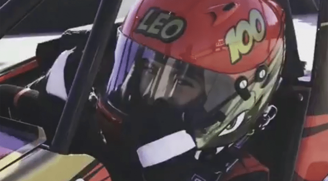 Leo Gordon takes laps in a quarter midget