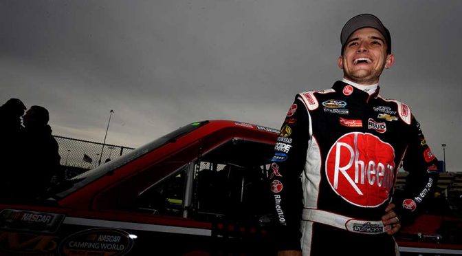 Buescher breaks dry spell; Bodine OK after wreck