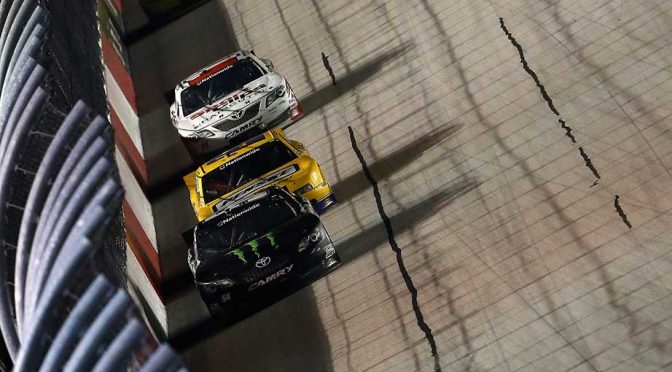 Featured image for Logano crashes Gibbs' top-five party at Darlington