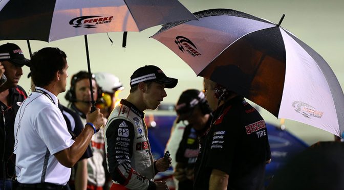 Keselowski wins race, burns out in the rain