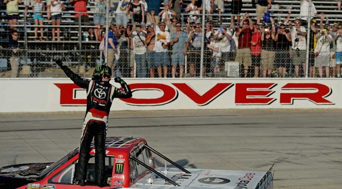 Featured image for Kyle Busch wins Trucks race at Dover