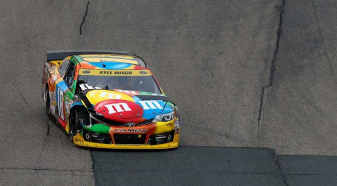 Kyle Busch salvages eighth in 'destroyed' car