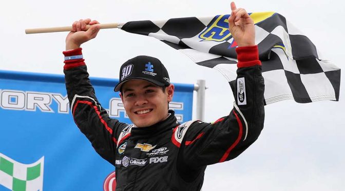 Featured image for Diversity graduate Larson scores first major win