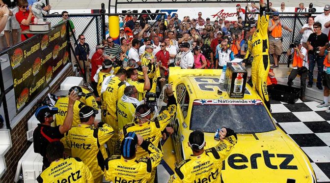 Featured Image for Logano makes it three in a row at Dover