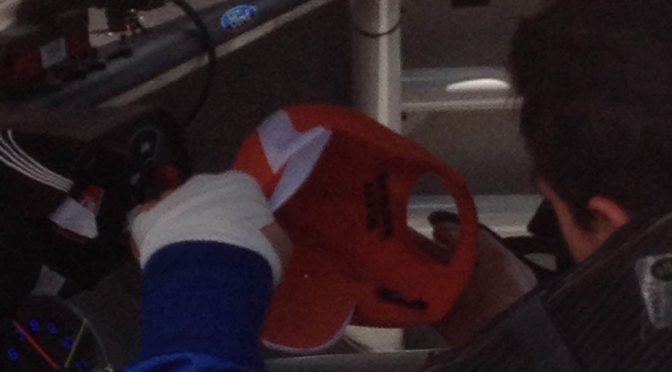 Wrist worries? Logano taped up after wreck