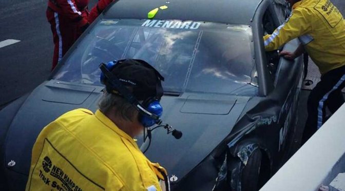 Menard wrecks as New Hampshire testing concludes