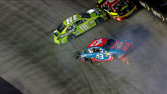 Almirola, Bowyer, Busch involved in first wreck