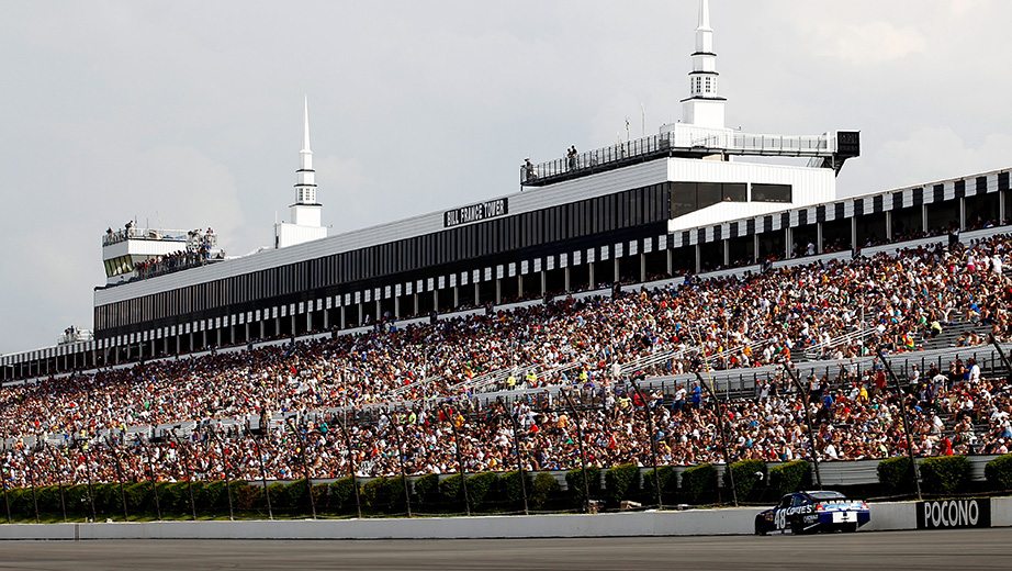 View from the track at Pocono Raceway
