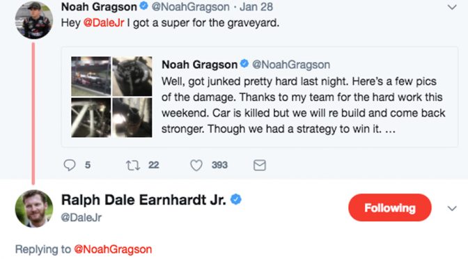 Dale Jr. takes Noah Gragson up on his ‘car graveyard’ offer