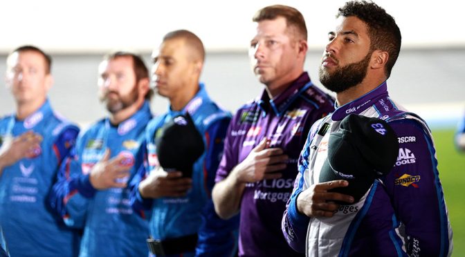 Lewis Hamilton, Hank Aaron offer support to Bubba Wallace in Daytona 500