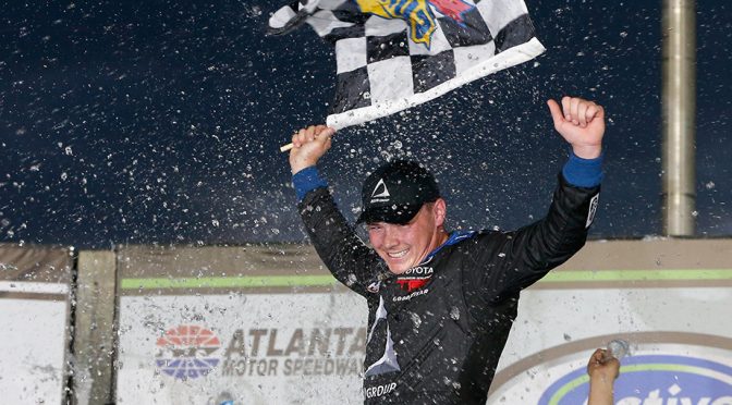 Featured Image for Moffitt charges late to win at Atlanta; Kyle Busch falters on final pit stop