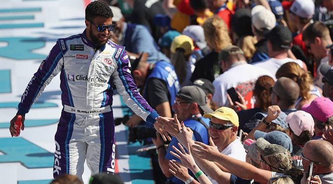 Featured Image for Distance grows between Bubba Wallace, Denny Hamlin after Daytona dust-up