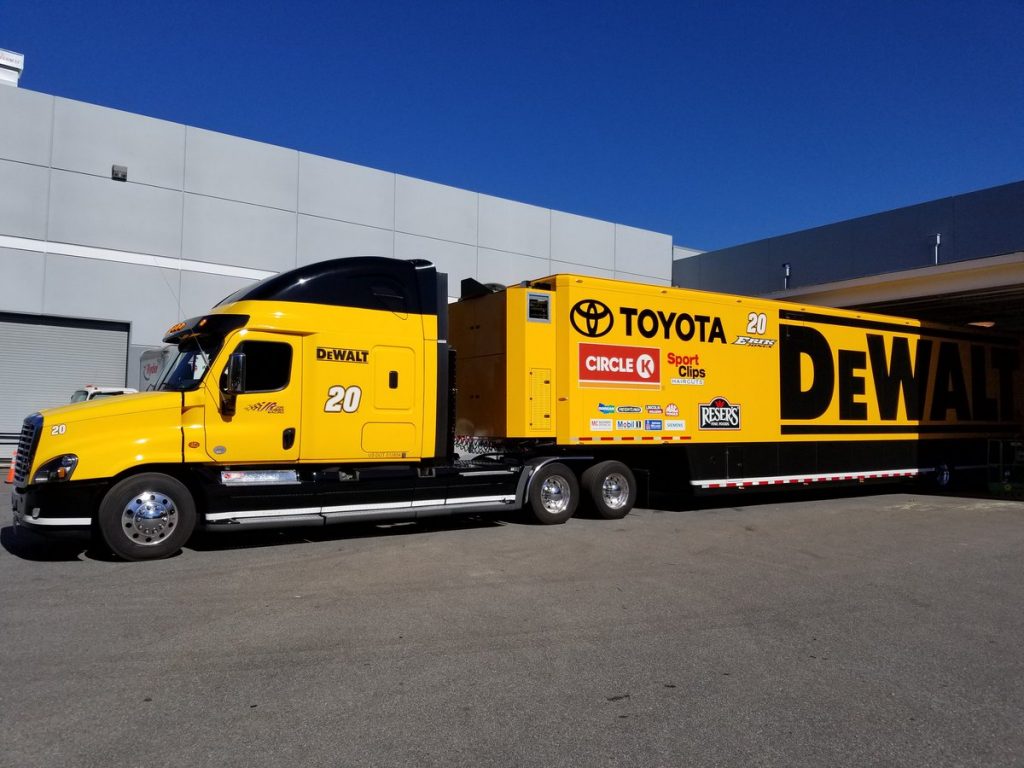 NASCAR teams' haulers roll out toward Daytona