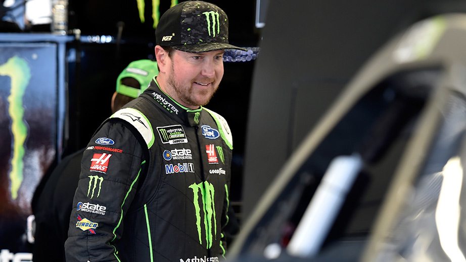 Kurt Busch in the garage.