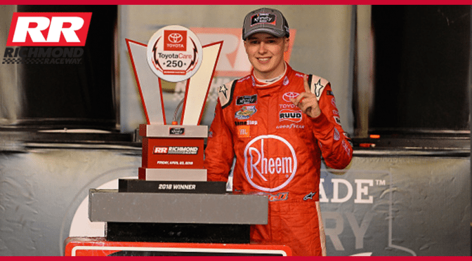 Bell holds off Gragson for Richmond win, Sadler wins Dash 4 Cash prize