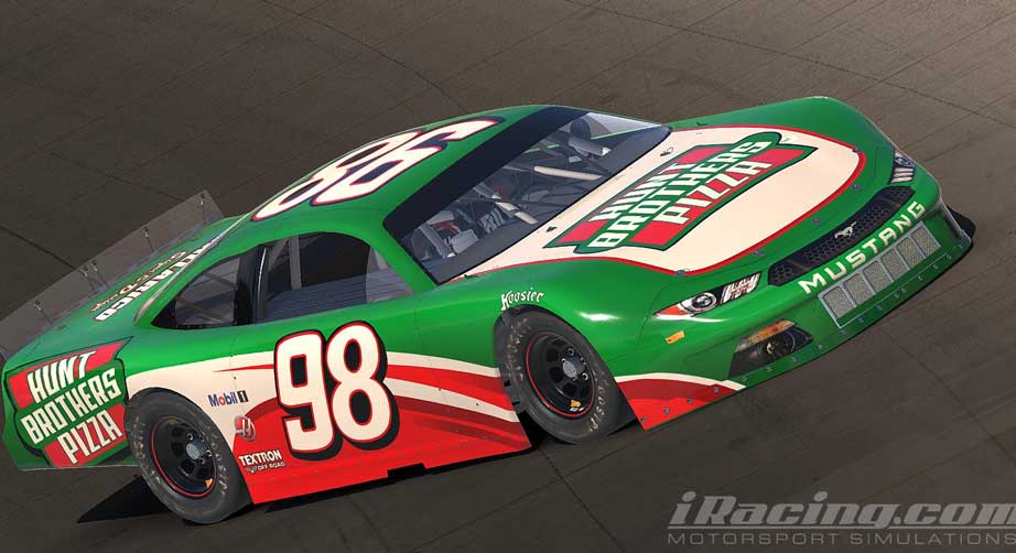 Kevin Harvick Hunt Brothers Pizza iRacing No. 98