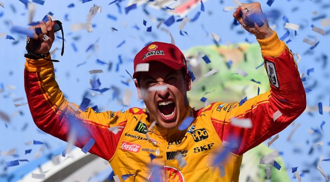 Joey Logano holds off Kurt Busch to win at Talladega