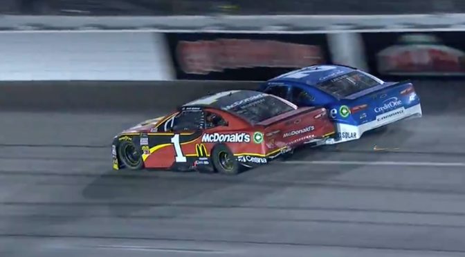 Featured Image for Teammates Larson, McMurray swap paint under caution