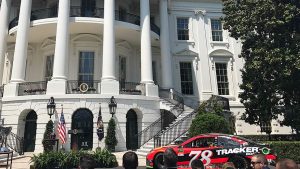 The No. 78 Toyota parked outside the White House in Washington, D.C.
